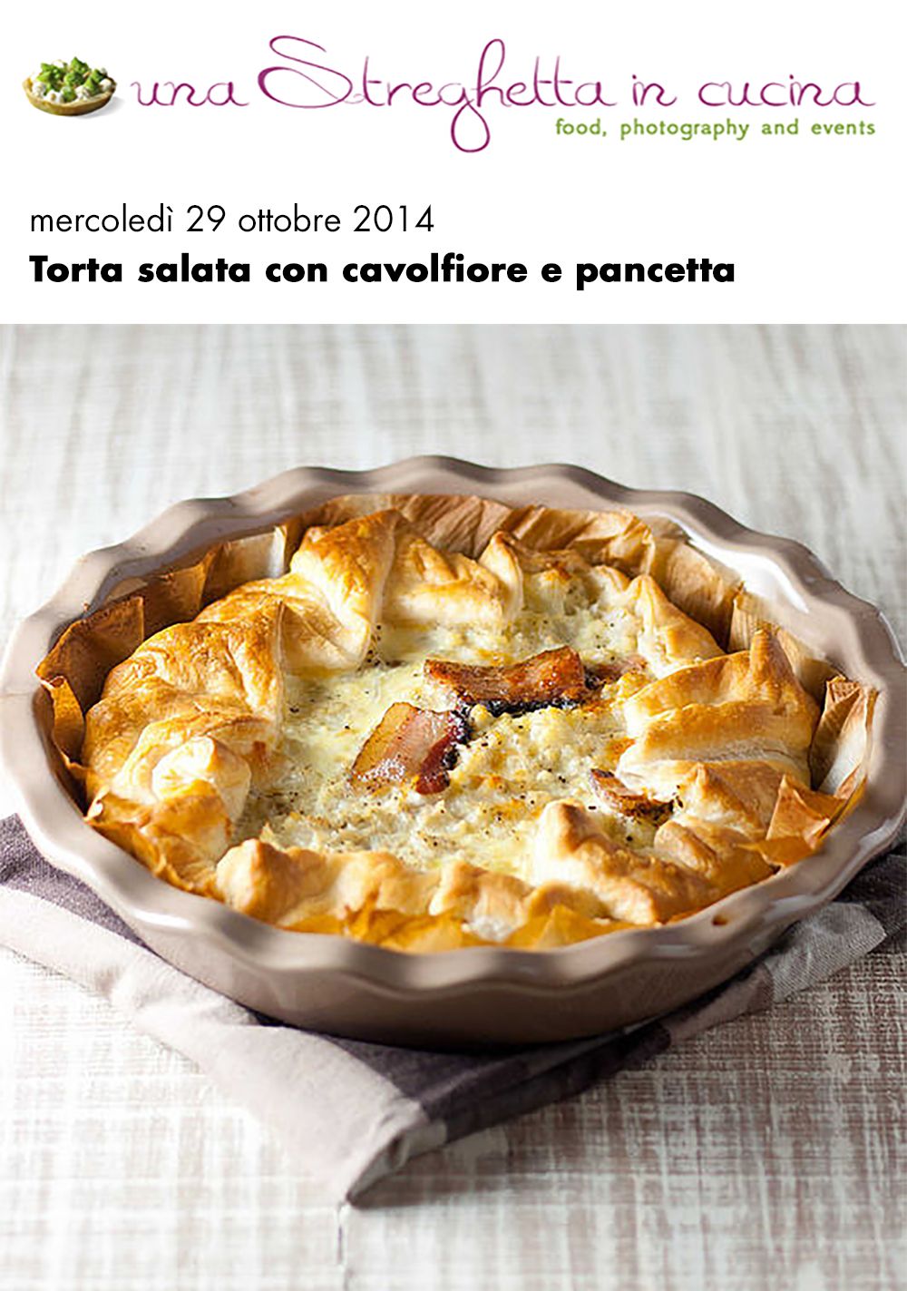 Torta salata con pancetta Vecchio Varzi