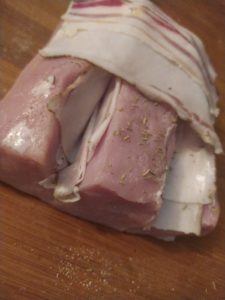 Arista di maiale lardellata con lardo e pancetta al ginepro Vecchio Varzi